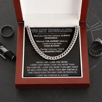 Gift For Husband - Missing Piece - Cuban Link - Thegiftio UK