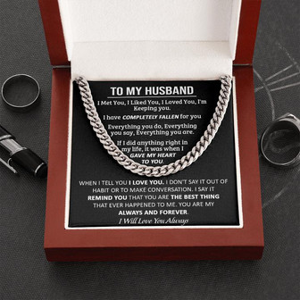 Gift For Husband - My Always - Cuban Link - Thegiftio UK