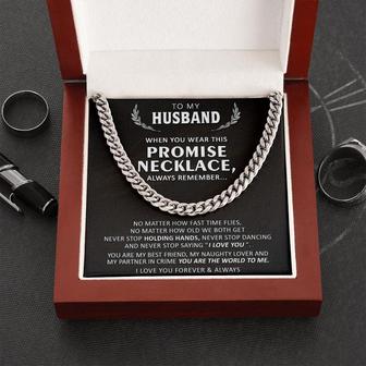 Gift For Husband - Time Flies - Cuban Link - Thegiftio UK