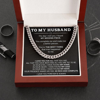 Gift For Husband - Your Presence - Cuban Link - Thegiftio UK