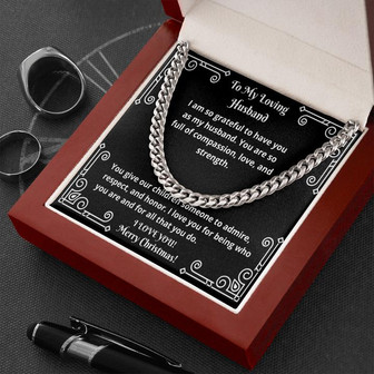 Gift For Husband | I Am So Grateful To Have You | Cuban Link Chain Necklaces - Thegiftio UK