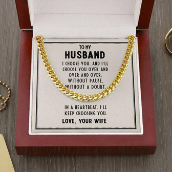 Gift For Husband | I Choose You | Christmas Gift | Cuban Link Chain Necklaces - Thegiftio UK