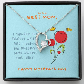 Gift For Mom Forever Love Necklace With Message Card - Thegiftio UK