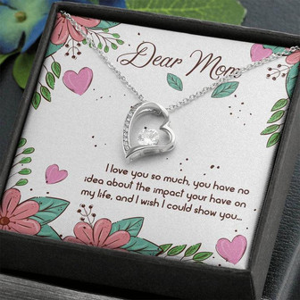 Gift For Mom Forever Love Necklace With Message Card 22 - Thegiftio UK