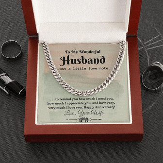 Gift To Husband - Cuban Link Chain Necklace - Thegiftio UK