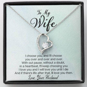 Gift To Wife - Forever Love Necklace - "I Choose You" Quote - Thegiftio UK
