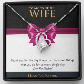 Gift To Wife On Anniversary/Birthday - Classic Forever Love Necklace - Thegiftio UK