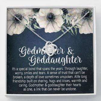 Godmother & Goddaughter Necklace, Goddaughter Love Knot Necklace Gift For Goddaughter From Godmother, Jewelry For Godmother And Goddaughter | Seseable UK