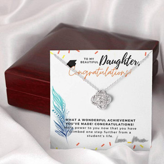 Graduation Gift For Daughter - Forever Love Necklace With Message Card, Gift From Mom - Thegiftio UK