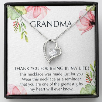 Grandma Forever Love Necklace Message Card - Thegiftio UK