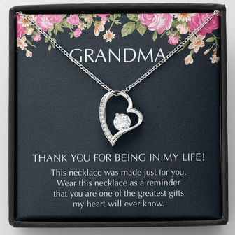 Grandma Forever Love Necklace Message Card - Thegiftio UK