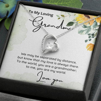"Grandma, You Are My World" Forever Love Necklace - Thegiftio UK