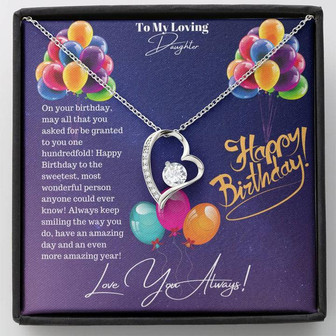 Happy Birthday Daughter Forever Love Necklace - Thegiftio UK