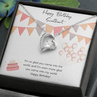 Happy Birthday Sweetheart Forever Love Necklace - Thegiftio UK