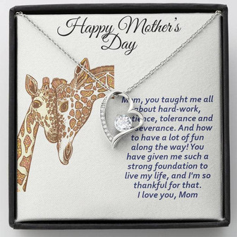Happy Mother's Day White Gold Forever Love Necklace - Thegiftio