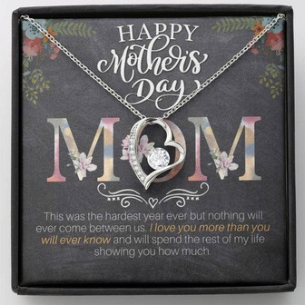 Happy Mother's Day White Gold Forever Love Necklace - Thegiftio