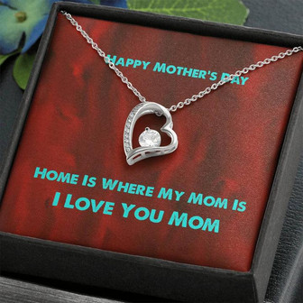 Happy Mother's Day Forever Love Necklace For Mom | Mother's Day Gift From Daughter - Thegiftio