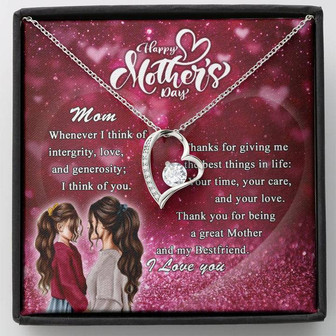 Happy Mother's Day Forever Love Necklace Gift For Mom - Thegiftio UK