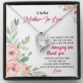 Happy Mother's Day Gift - Best Mother In Law - Forever Love Necklace - Thegiftio UK