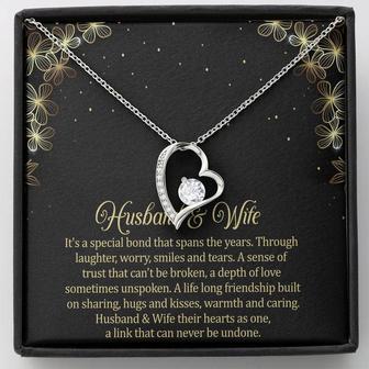 Husband And Wife Their Hearts As One Forever Love Necklace Mother's Day Gift