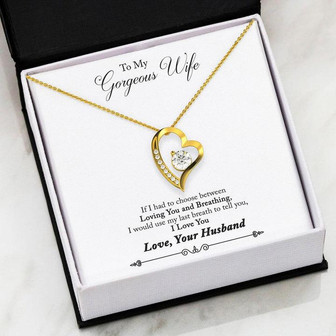 Husband To Wife - Loving You And Breathing Forever Love Necklace - Thegiftio UK