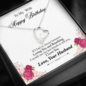 Husband To Wife Happy Birthday Gift For Wife - Forever Love Necklace - Thegiftio UK