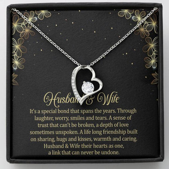 Husband & Wife Forever Love Necklace Message Card - Thegiftio