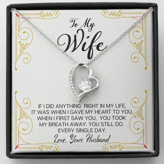 "If I Did Anything Right" Quote - Gift From Husband To Wife - Forever Love Necklace - Thegiftio UK