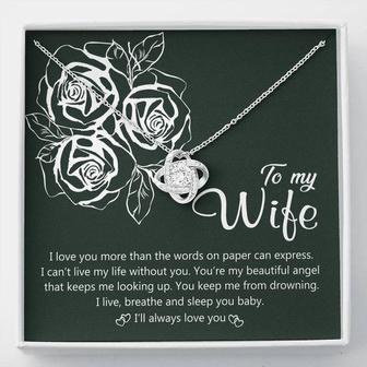 I'll Always Love You Love Knot Necklace For Wife - Seseable