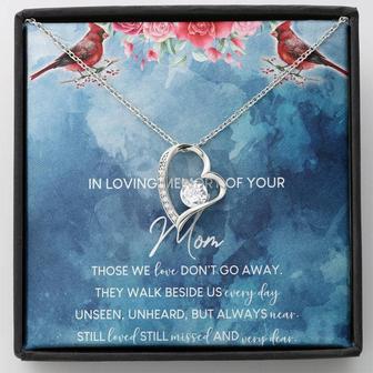 In Loving Memory Of Your Mom Forever Love Necklace Message Card - Thegiftio