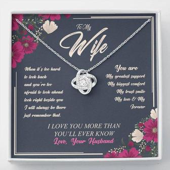 Love Your Husband-My Love & My Forever Love Knot Necklace - Seseable