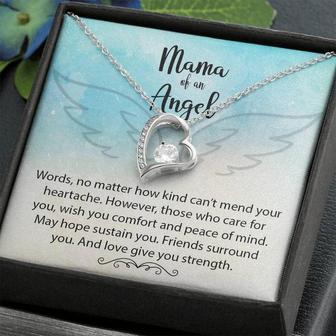 Mama Of An Angel Miscarriage Gift Pregnancy Loss Gift Forever Love Necklace - Thegiftio