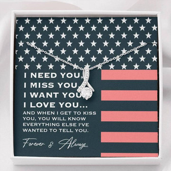 Military Gf/Fiancee/Wife Forever Love Necklace - Thegiftio UK