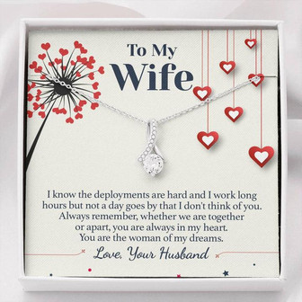 Military Husband Wife Forever Love Necklace - Thegiftio