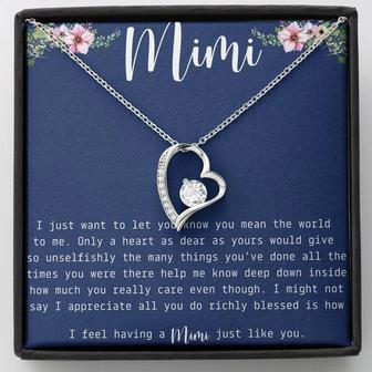 Mimi Forever Love Necklace Message Card - Thegiftio UK