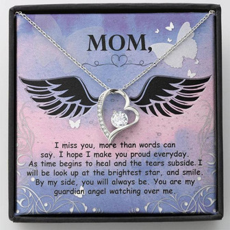 Mom - I Miss You More Than Words Can Say - Forever Love Necklace - Thegiftio