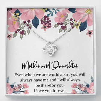 Mom And Daughter Necklace, Mother Daughter Jewelry, Mother Daughter Love Knot Necklace, Mother Daughter Necklace, Mother & Daughter Gift - Seseable