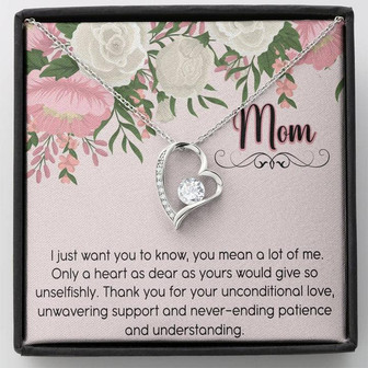 Mom Forever Love Necklace Message Card - Thegiftio UK