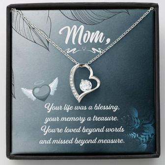Mom Your Life Was A Blessing - Forever Love Necklace - Thegiftio UK