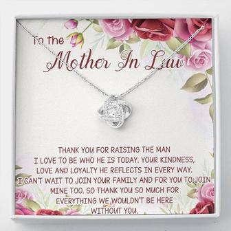 Mother In Law Necklace, Mother Of The Groom Jewelry Box Gift, Mother In Law Wedding Gift, Mother In Law Love Knot Necklace Gift Wedding Gift - Seseable