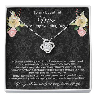 Mother Of The Bride Gift From Daughter, Love Knot Necklace - Thegiftio UK