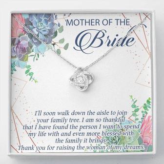 Mother Of The Bride Gift From Groom, Mother Of The Bride Love Knot Necklace,Custom Mother Of The Bride Gift,Mother Of The Bride Wedding Gift | Seseable CA
