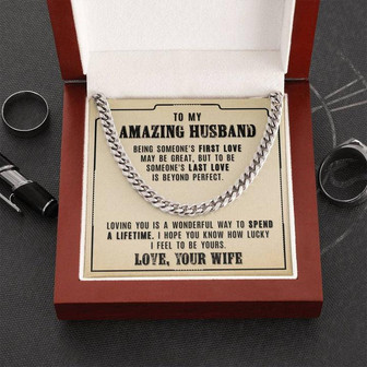 My Amazing Husband - Loving You Is A Wonderful - Cuban Link Chain Necklace - Thegiftio UK
