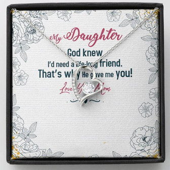My Daughter - God Knew I'd Need A Life - Long Friend - Forever Love Necklace - Thegiftio UK