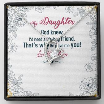 My Daughter - God Knew I'd Need A Life - Long Friend - Forever Love Necklace - Thegiftio UK