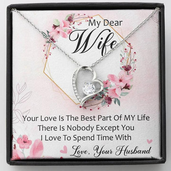 My Dear Wife Forever Love Necklace Message Card - Thegiftio UK
