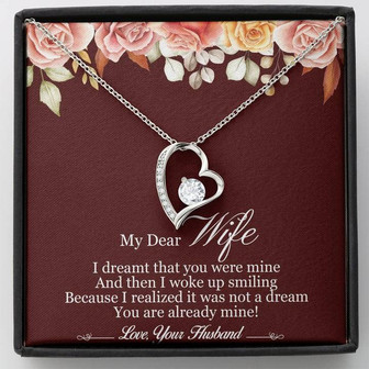 My Dear Wife Forever Love Necklace Mother's Day Message Card - Thegiftio UK