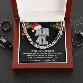 My RN4L Husband Cuban Link Chain Necklace - Thegiftio UK