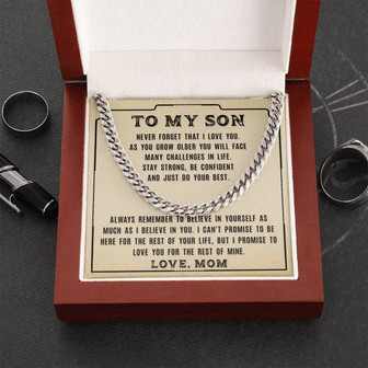 My Son - Never Forget That - Cuban Link Chain Necklace - Thegiftio UK