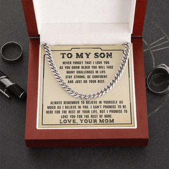 My Son - Never Forget That - Cuban Link Chain Necklace - Thegiftio UK